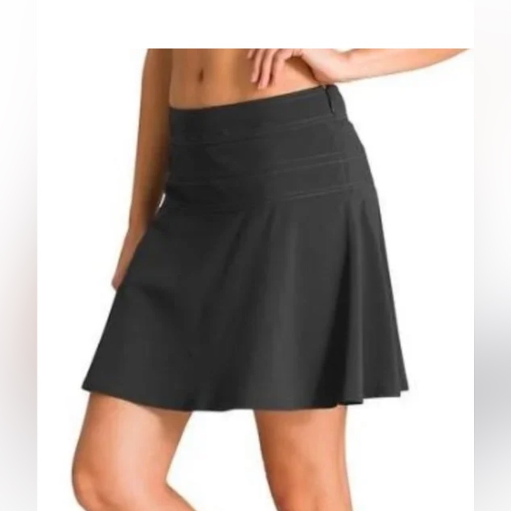 ATHLETA Black Everyday A-Line Skort with built in shorts - size 12